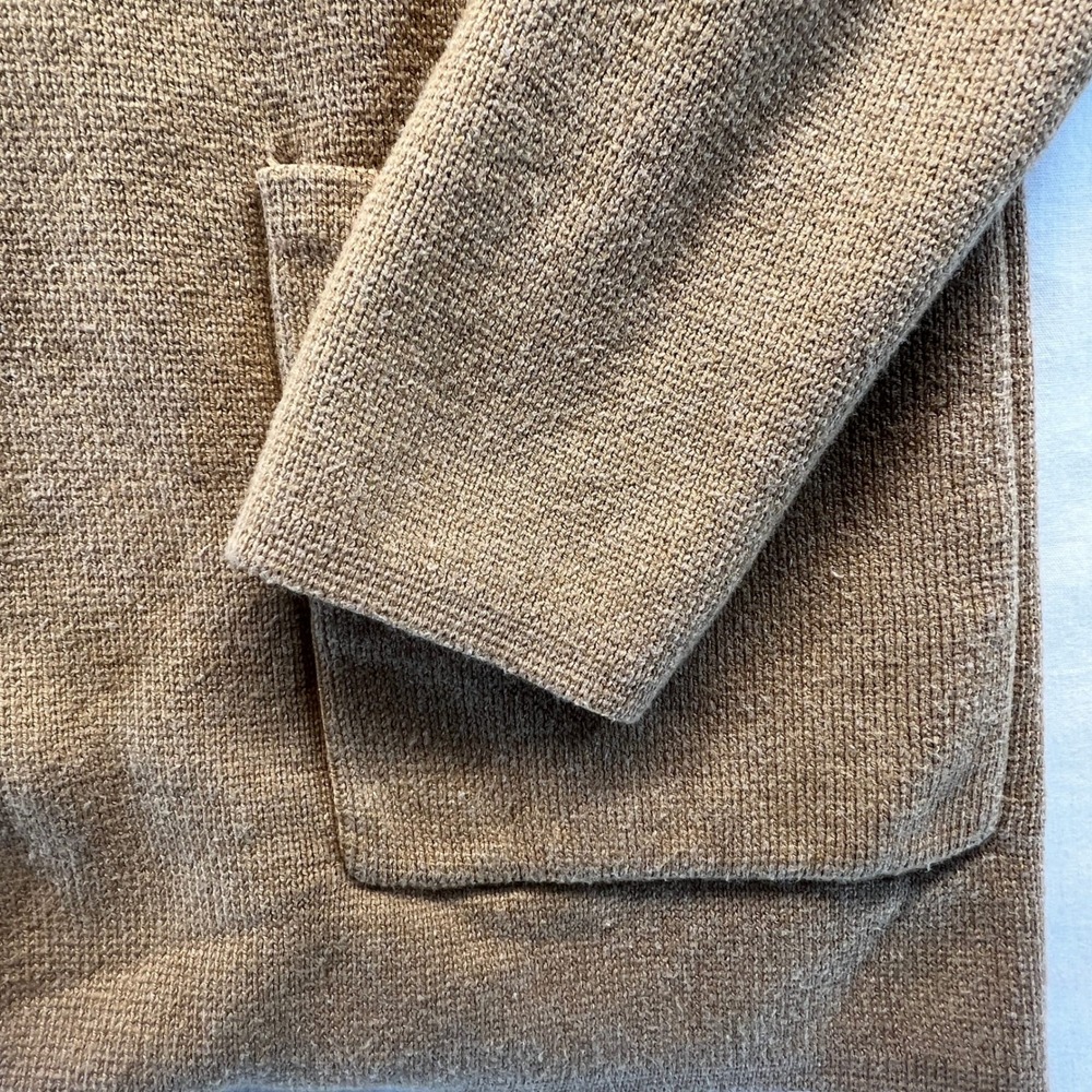 Banana Republic Women's XXS Tan Knit Collarless Open Front Cardigan Blazer - Picture 16 of 16